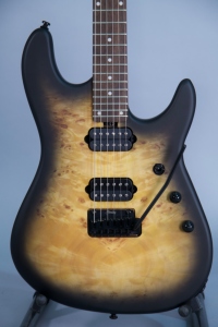 Sterling By Music Man Richardson Cutlass HH 6 Corde Natural Poplar Burl Burst