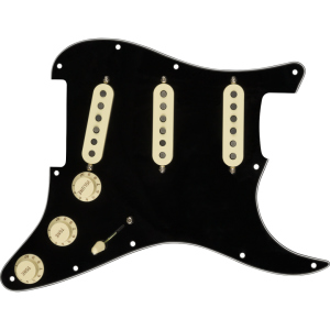 Fender Pre-Wired Stratocaster Pickguard Custom Shop Texas Special SSS Black