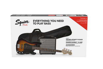 Squier  Affinity Series Precision Bass Pj Pack Brown Sunburst
