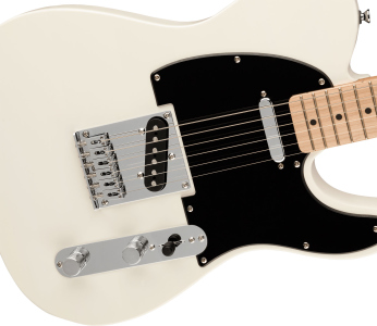 Squier FSR Bullet Telecaster Black Pickguard Olympic White