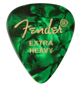 Fender Plettri 351 Green Moto Extra Heavy Pack 12 Pz