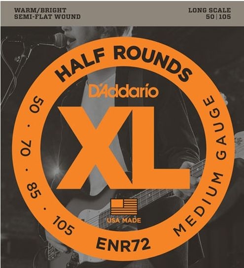 D'Addario Half Rounds 050-105 Long Scale Muta Per Basso Elettrico