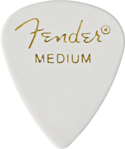 Fender 351 Shape Premium Celluloid Medium Plettri White 12Pz