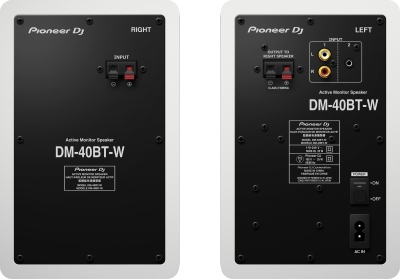 Pioneer Dj DM-40BT-W 4" Monitor Speakers with bluetooth (Pair)