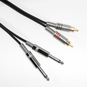 Bespeco Interlink  Cable 2 x jack 6,3 mm  2 x RCA Mt 1,5