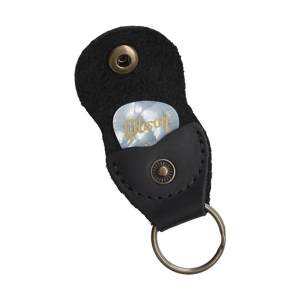 GIBSON LEATHER PICKHOLDER KEYCHAIN BLACK 