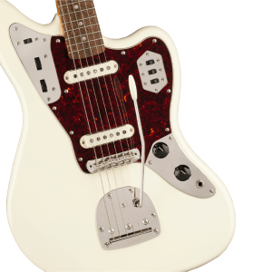 Squier Classic Vibe '60s Jaguar Olympic White Matching Headstock