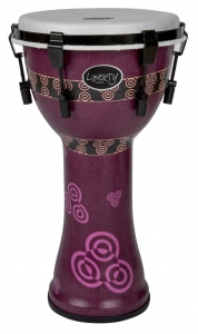 LIBERTY DJEMBE 12' ABSTRACT BALI PURPLE