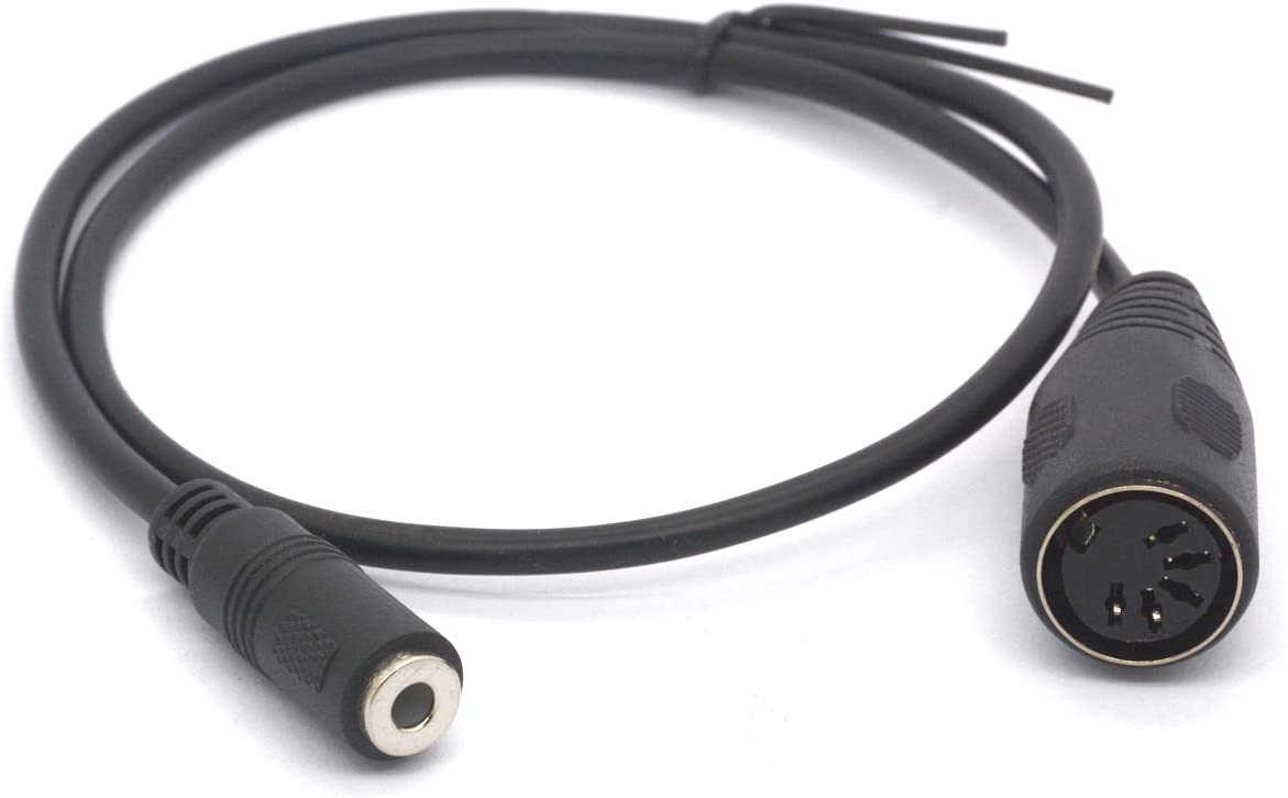 Quik Lok Cavo Adattatore Mini Jack TRS 3.5 e Midi DIN 5 Poli Femmina