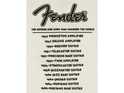 Fender World Tour T-Shirt Vintage White Medium