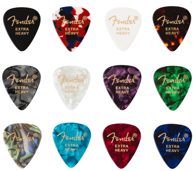 Fender Plettri 351 Medley X-Heavy 12 Pack