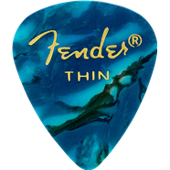 Fender 351 Shape Premium Celluloid Thin Ocean Turquoise Pack 12Pz