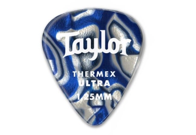 Taylor Premium 351 Thermex Guitar Picks 1,00 Blue Swirl 6 Pack