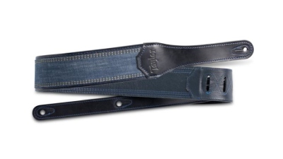 Taylor Blue Denim Strap Navy Leather Edges 2.5