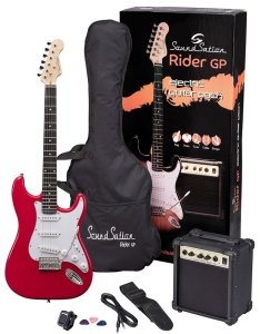 Soundsation Rider Guitar Pack Candy Apple Red