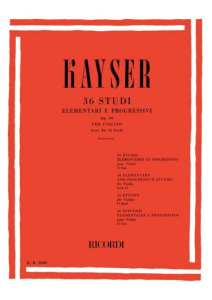 Kayser - 36 Studi elementari e progressivi Op.20 per Violino, Fascicolo II
