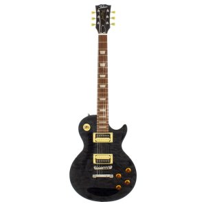 Tokai LP Style Quilted See Through Black