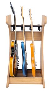 Gator Frameworks GFW-ELITEGTR3RK-MPL Rack per chitarre 3-4 posti in finitura acero naturale opaco<br>