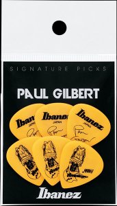 Ibanez Set 6 Plettri Paul Gilbert 1 MM. Yellow