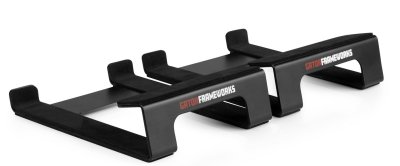 Gator Frameworks GFW-SPKSTMNDSK-WDG - Coppia di supporti angolati per speaker da scrivania