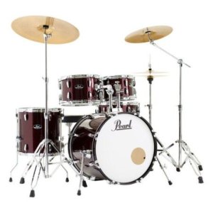 Pearl Roadshow Batteria Completa 5 Pz RS505BCC91 Wine Red con 3 Piatti Sabian