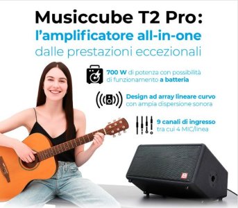 Musiccube T2 Pro Black 700W Portatile