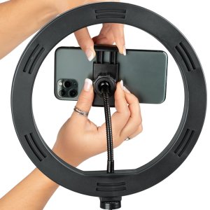 Gator Frameworks GFW-RINGLIGHTTRIPD Ring Light con treppiede e supporto per smartphone