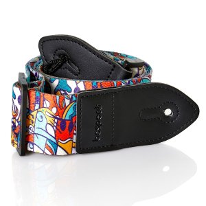 Bespeco Tracolla Professionale per Chitarra in Cotone Rinforzato Pattern Chiaro