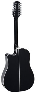 Takamine Dreadnought 12 Cutaway Elettrificata Black con Borsa