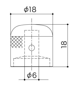 Gotoh Manopola Vk1-18 Black Chrome