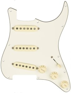 Fender Pre-Wired Stratocaster Pickguard Custom Shop Texas Special SSS White