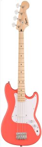 Squier Sonic Bronco Bass Maple ahitian Coral