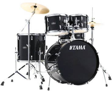 Tama Stagestar 5Pc Drum Kit Black Night Sparkle w Meinl Cymbals