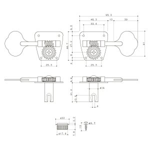 Gotoh Meccaniche Basso 4L Nickel