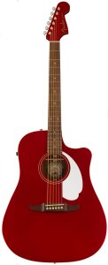 Fender Redondo Player Walnut Fingerboard White Pickguard Candy Apple Red