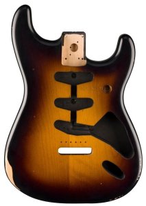 Fender Corpo Road Worn 50's Stratocaster SSS in Ontano 2-Toni Sunburst