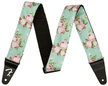 Fender Tracolla  Floral Strap 2' Surf Green