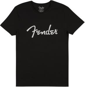 Fender T-Shirt Spaghetti Logo Men'S Tee Black X-Large