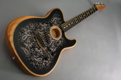 Fender American Acoustasonic Telecaster Black Paisley