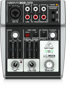 Behringer Xenyx 302 Mixer 5 Canali Con Usb E Interfaccia Audio