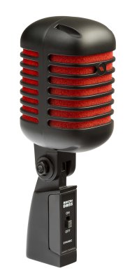 Eikon DM55V2RDBK Microfono Dinamico Vintage Nero Satinato e Rosso