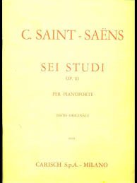 Carisch Saint-Saëns 6 Studi per Piano 2° libro Op. III