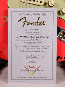 Fender Custom Shop Michael Landau 1963 Stratocaster Fiesta Red over 3C Sunburst