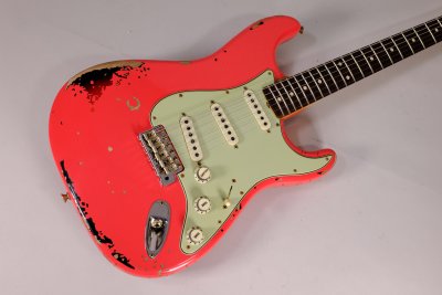 Fender Custom Shop Michael Landau 1963 Stratocaster Fiesta Red over 3C Sunburst