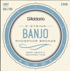D'Addario Muta Ej69b Banjo Phosphor Bronze Light Ball