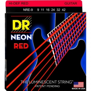 Dr Strings Corde Nre9 Neon Red 9-42 Per Elettrica