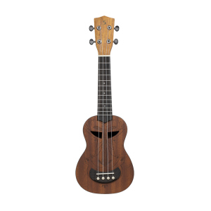 Stagg Tiki series soprano ukulele with sapele top, Ah finish, with black nylon gigbag