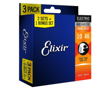 Elixir El 16542 Nanoweb Bonus Pack 3 Pz 10-46 El16542 Per Elettrica