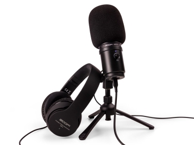 Zoom Zum 2PMP Kit Podcast con Microfono Usb Cavo Cuffie Treppiede