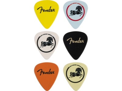 Fender Plettri George Harrison Dark Horse Pick Tin Medium Set 6 Pz